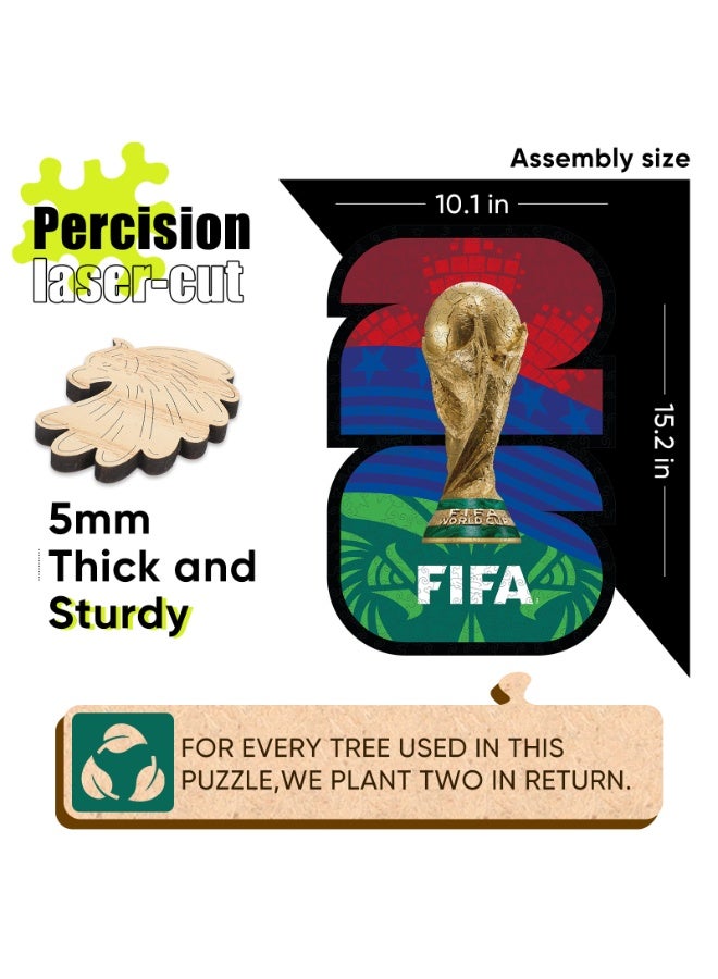 FIFA World Cup 2026 Luxury Wooden Puzzle - Elite 300pc Gift Box - Trophy Logo EditionGift Box Wooden Puzzle - 300 Pieces - Image 4